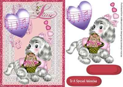 Puppy Love and Hearts