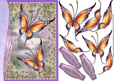 Beautiful Butterfly's at the Waterfall