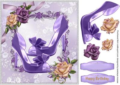 Lovely Lilac Glamour Shoes and Roses 