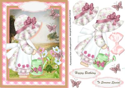 Little Gardening Bonnet Girl 