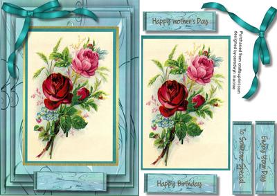 Beautiful Mixed Roses on Aquar Frame 