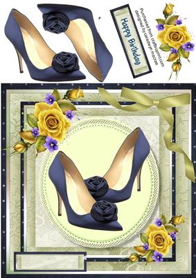 Gorgeous Nave Shoes and Yellow Roses 