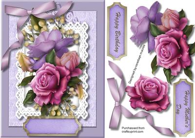 Lovely Lilac Roses and Babys Breath