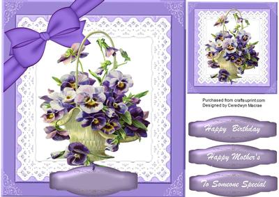 Lovely Basket of Pansys for Mum 