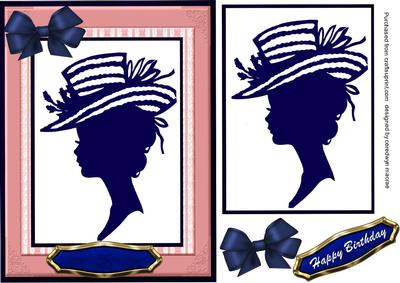 Lovely Silhouette Lady in Blue 