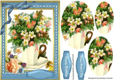 Lovely Flowers in a Tea Cup