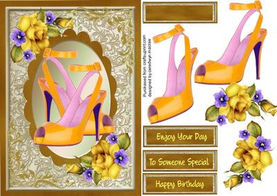 Lovely Yellow Shoes and Roses 