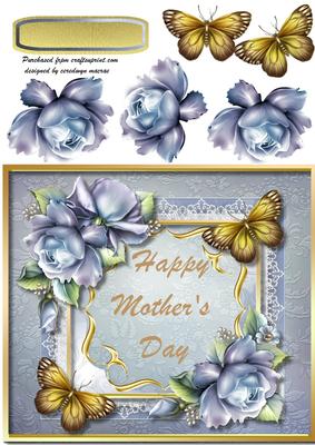 Lovely 8x8 Blue Roses for Mother's Day 