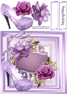 Lovely Belle Epoque Roses and Shoe 