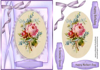 Lovely Lilac Lace and Roses