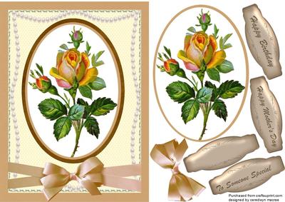 Lovely Pearls and Yellow Roses 