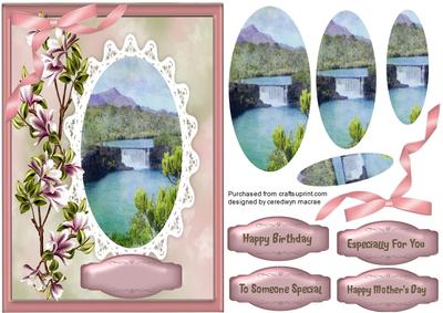 Lovely Pyramid Water Fall and Magnolias 