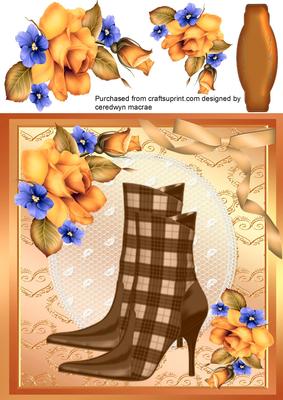 Lovely Brown Plaid Ankle Boots 