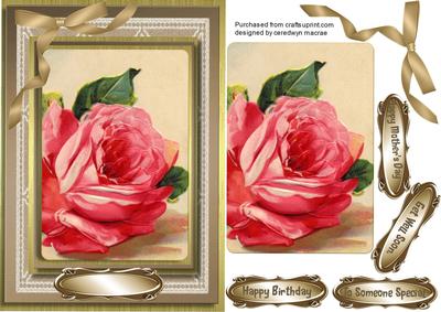 Stunning Red Roses on Taurpe and Gold 