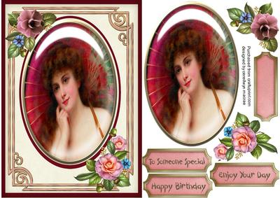 Gorgeous Vintage Lady with Camellias