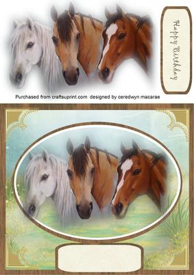 Beautiful Trio of Misted Horses