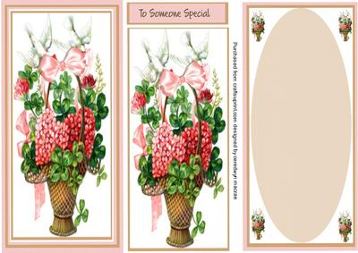 D.l. Lovely Basket of Flowers and Incert for Anyone 