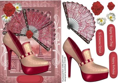 Lovely Fans with Stunning Red and Cream Shoe 