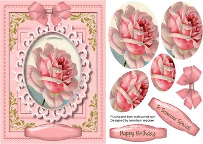 Beautiful Pink Cameo Rose ( Pyramid )