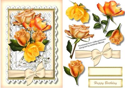 Beautiful Summer Roses on Batteburge Lace