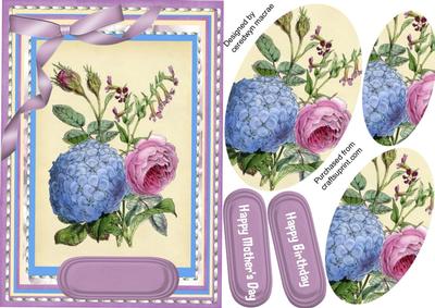 Lovely Rose and Hydranger Flowers ( Pyramid )