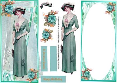 Lovely D.l. Vintage Lady and Incert 