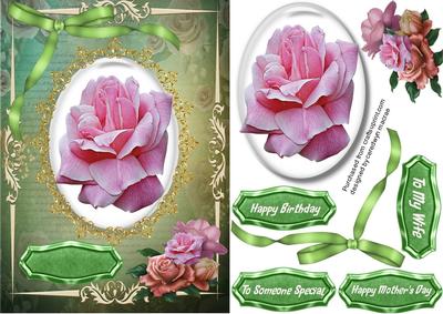 Beautiful Rose in a Ornate Frame 