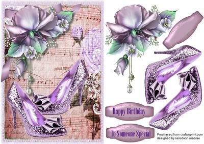 Beautiful Shoes and Roses on Sheet Music 
