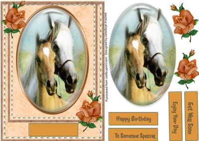 Beautiful Horses in a Glass Dome 