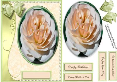 Beautiful Peach Rose in a Glas Dome 