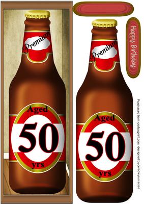 Bottle of Beer for a 50th Birthday 