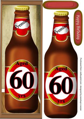 Bottle of Beer for a 60th Birthday