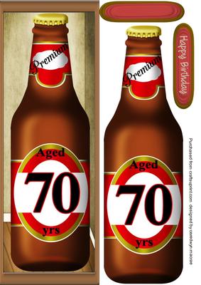 Bottle of Beer for a 70th Birthday