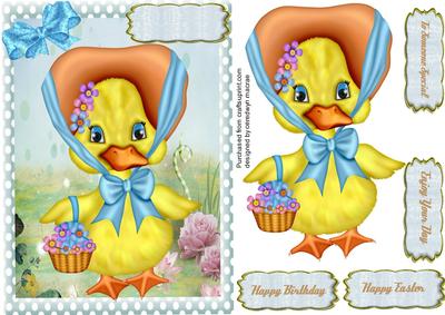 The Quacky Little Duck Picking Flowers
