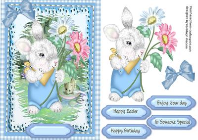 Cute Larry Lamb with Flowers