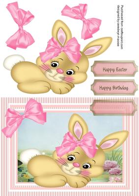 Lovely Pink Baby Bunny 