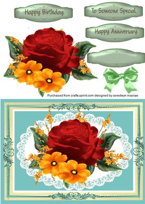 Beautiful Flower Arrangement on Lace