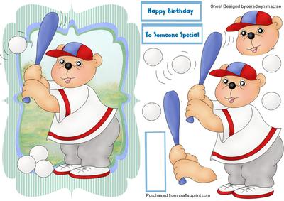 Lovely Baseball Dad or Son Bracket Card
