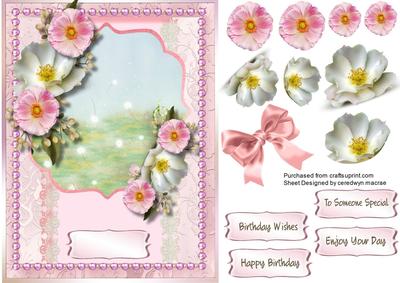 Lovely Dog Roses and Pearls