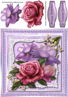 Beautiful Beleepoquel Roses on Stunning Lace and Pearls