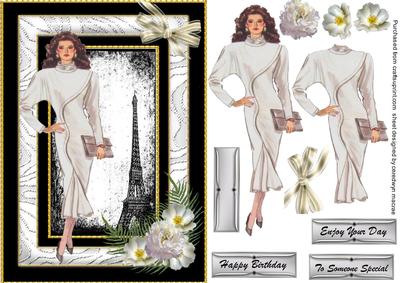 Lovely Lady in White Voque