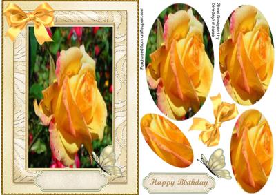 Beautiful Yellow Rose ( Pyramid )