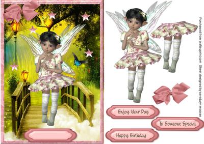 Little Fairy on the Enchanted Bridge 