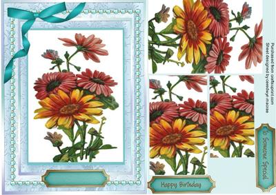 Lovely Colourful Daisys (pyramid)