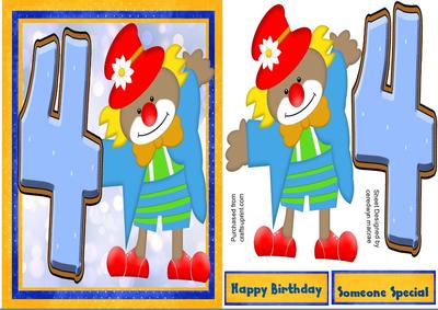 Lovely Clown 4year Old Birthday 