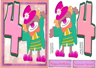 Lovely Clown 4th Birthday 