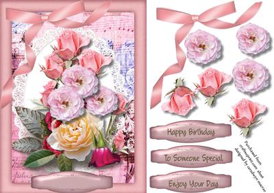 Beaurtiful Roses on a Music Sheet 
