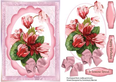 Lovelu Cyclamine on a Oval Plaque 
