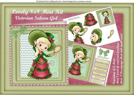 Lovely Victoria Saloon Girl 8x8 Mini Kit 