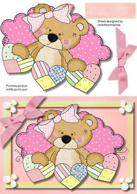 Lovely Little Snuggles Bear in Pink